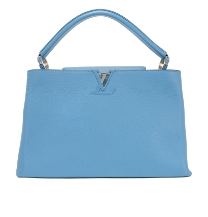 MM Capucines, &pound;1,900, Handbags, Blue, Leather, Front view